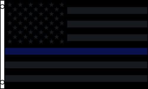 Thin Blue Line Blackout American Flag 3x5 ft US USA Police SWAT Team Black Out