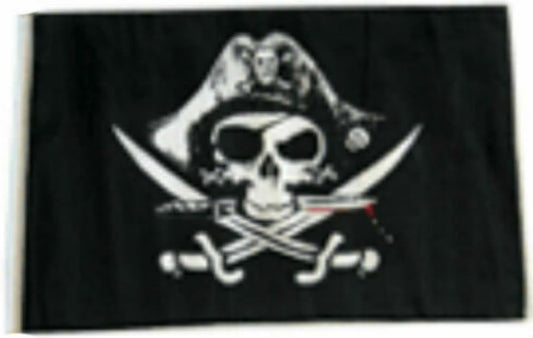 12x18 12"x18" Jolly Roger Pirate Deadman's Chest Sleeve Flag Garden Polyester