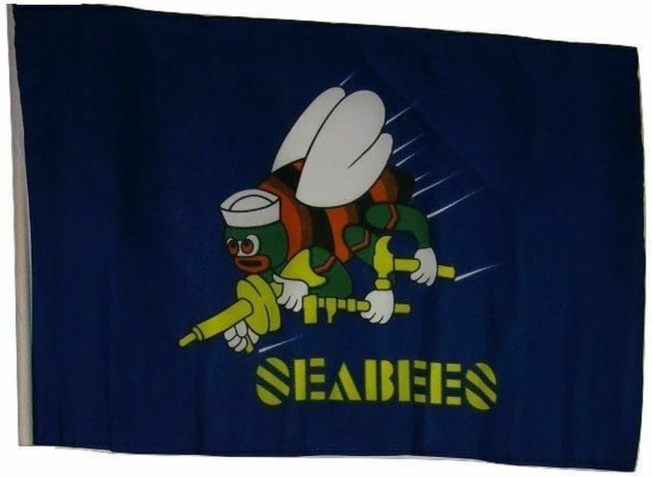 12x18 12"x18" U.S. Navy Seabees Sleeve Flag Boat Car Garden Polyester