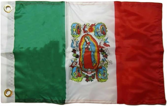 12x18 12"x18" Mexico Guadeloupe Polyester Motorcycle Boat Flag Grommets