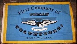 100% Cotton 3x5 Embroidered New Orleans Lousiana Grey Lt Blue Cotton Flag 3'x5'