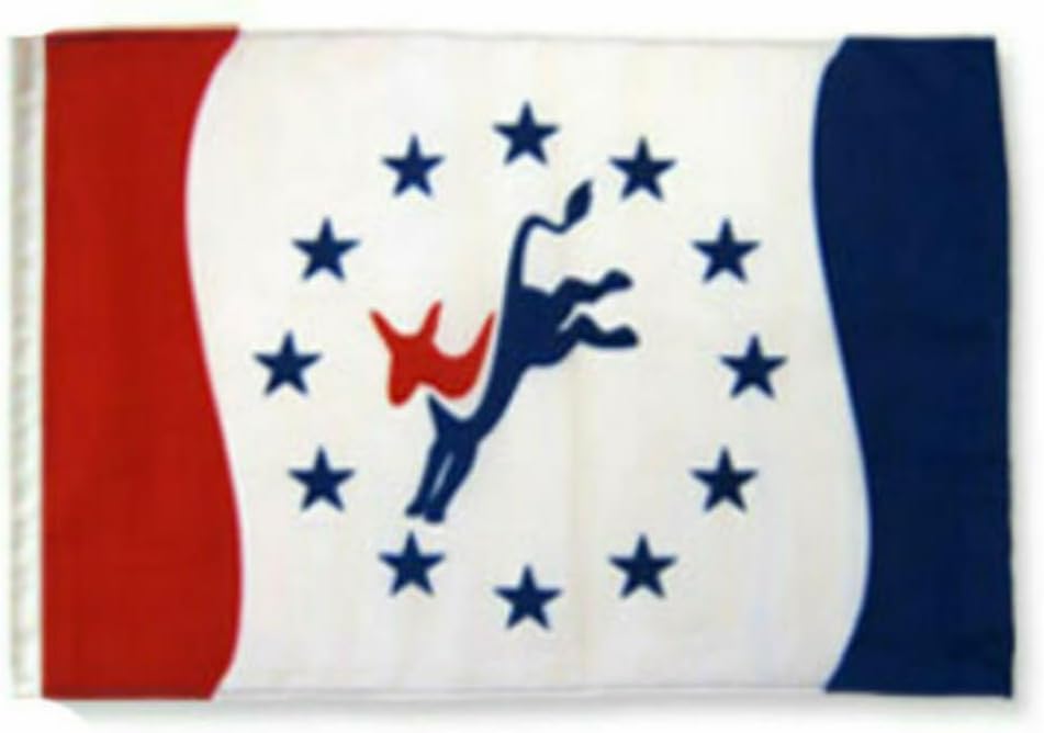 12x18 12"x18" Democratic Party Political Donkey Sleeve Flag Boat Car Garden