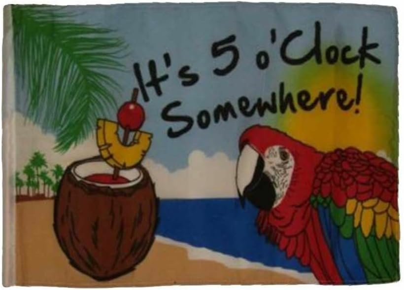 12x18 12"x18" It's 5 O'Clock Somewhere Sleeve Flag Boat Car Garden Polyester