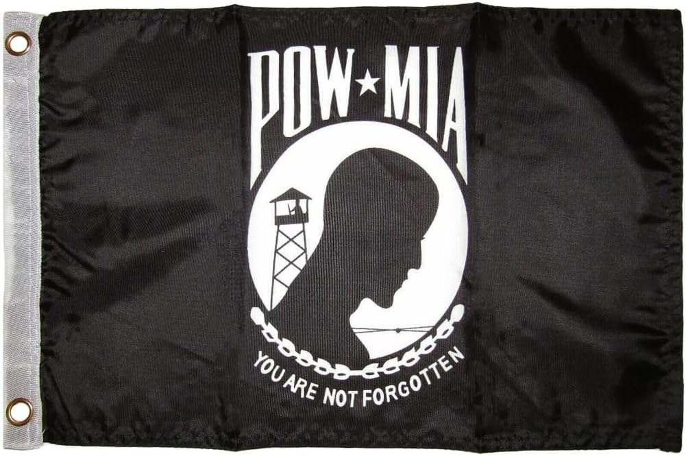 12x18 Pow Mia POWMIA Prisoner USA American Flag 12'x18' boat car grommets 100D