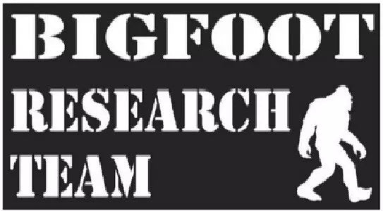 BIGFOOT RESEARCH TEAM BLACK Vinyl Decal Bumper Sticker