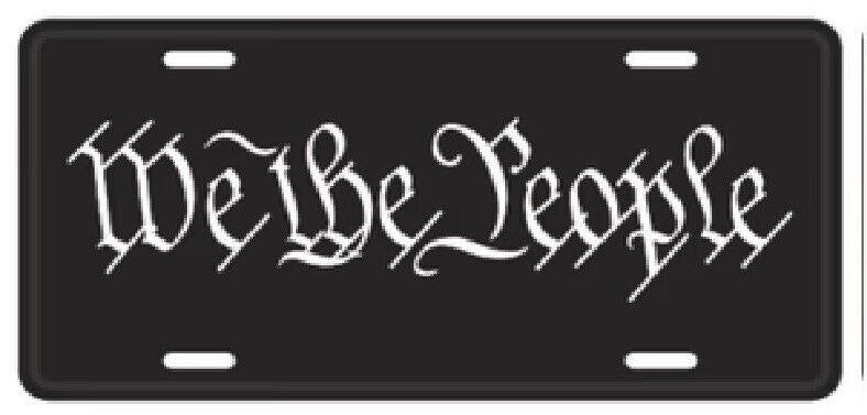 TRUMP 2024 We The People Black Embossed License Plate 6"x12" License Plate Sign