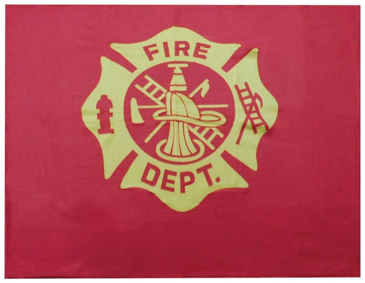 Fire Dept. Department Logo Red & Yellow 50x60 Polar Fleece Blanket Throw