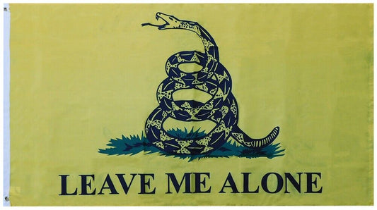 3x5 Leave Me Alone Gadsden Yellow 100D Woven Poly Nylon 3'x5' Flag Banner