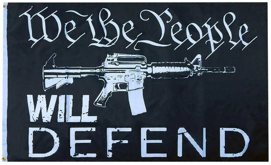 3x5 We The People Will Defend 3'x5' 100D Woven Poly Nylon Flag Banner