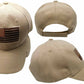 USA US U.S. America American Flag Khaki Tan Patch Baseball Cap CAP610A Hat