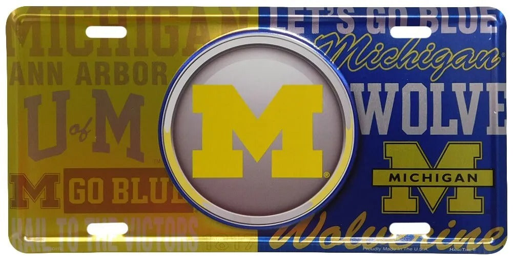 University of Michigan Wolverines 6"x12" License Plate - OFFICIALLY LICENSED