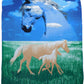 Spirit Horse Looking Down On Two Horses 50x60 Polar Fleece Blanket Throw