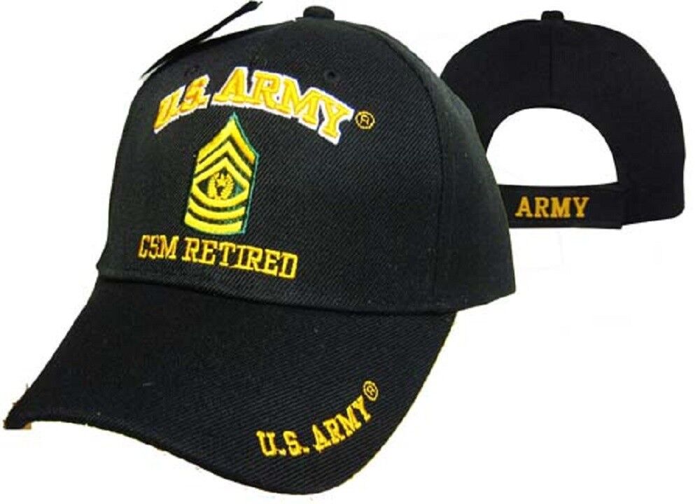 Retired Military Embroidered Adjustable Cap Hat Licensed