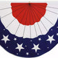 "USA STARS BUNTING" flag 5x3 ft half circle fan polyester banner US patriotic