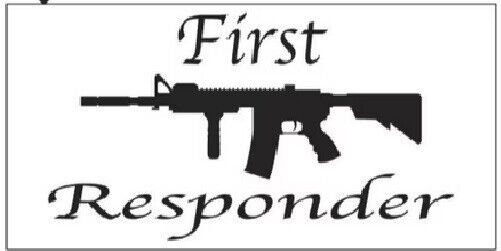 FIRST RESPONDER WHITE Vinyl Decal Bumper Sticker