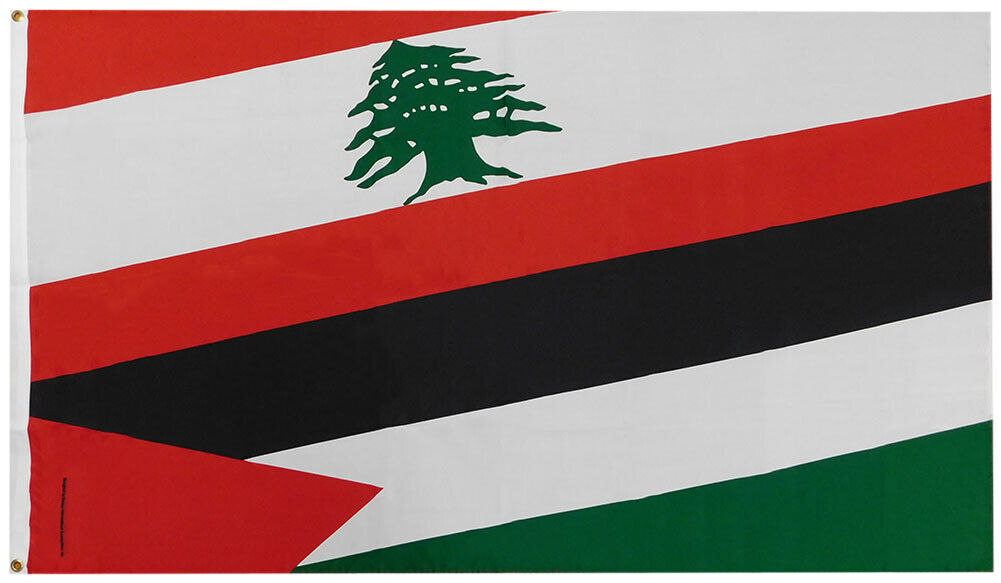 3X5 FREE Lebanon & Palestine Friendship 3'x5' Polyester Flag Banner 100D