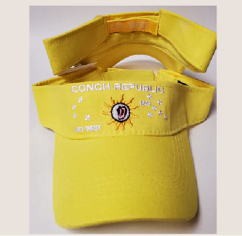 Embroidered YELLOW Florida Key West Conch Republic Visor