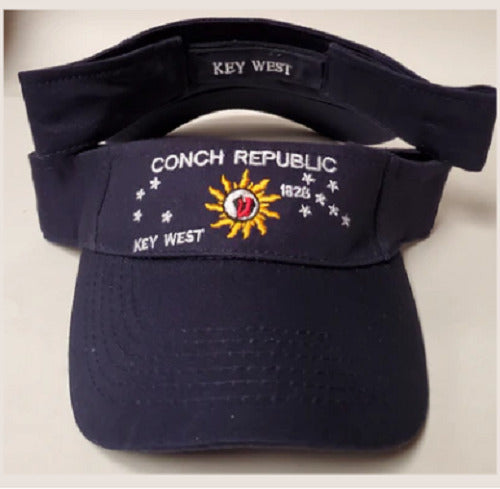 Embroidered PURPLE Florida Key West Conch Republic Visor