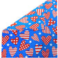 Patriotic Hearts & Stars Blue 50x60 50"x60" Soft Plush Fleece Blanket Throw