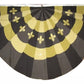 Black & Gold Fleur-De-Lis USA Style Pleat-Effect Bunting Flag 5'x3'