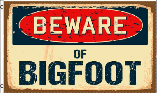 3X5 BEWARE OF BIGFOOT SASQUATCH FLAG BANNER 100D