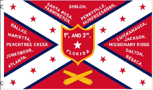 3X5 1ST AND 3RD FLORIDA GEORIGIA INFANTRY BATALLION FLAG BANNER 100D