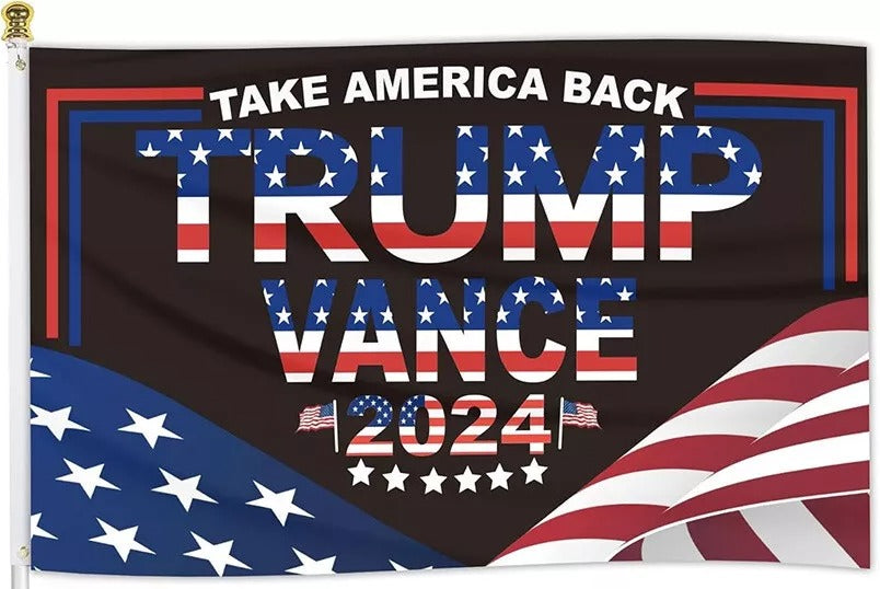 Trump VANCE 2024 Take America Back Flag Banner Brass Grommet 3x5FT W/ GROMMETS