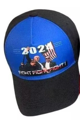 TRUMP 2024 FIGHT FIGHT FIGHT! HAT CAP Black