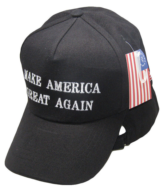 President Trump 2024 Make America Great Black USA American Embroidered Cap Hat