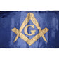 3x5 Blue and Gold Masonic Lodge Mason Freemason Flag 3'x5' House Banner Grommets