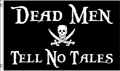 3X5 CALICO JACK RACKHAM DEAD MEN TELL NO TALES BLACK PIRATE FLAG BANNER