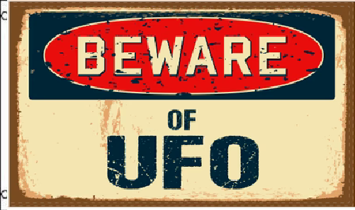 3X5 BEWARE OF UFO AREA 51 OUTTER SPACE FLAG BANNER 100D