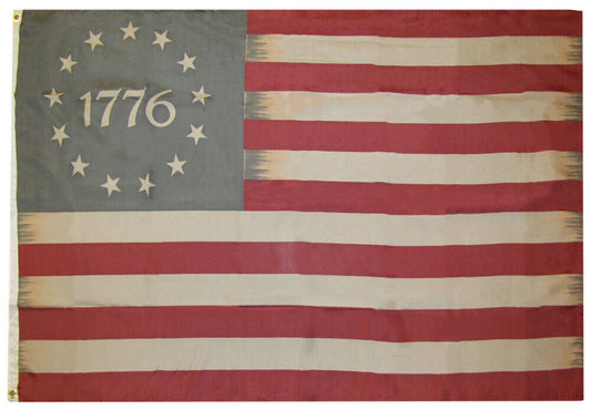 3X5 Betsy Ross BENNINGTON 1776 VINTAGE TEA STAINED Flag Banner