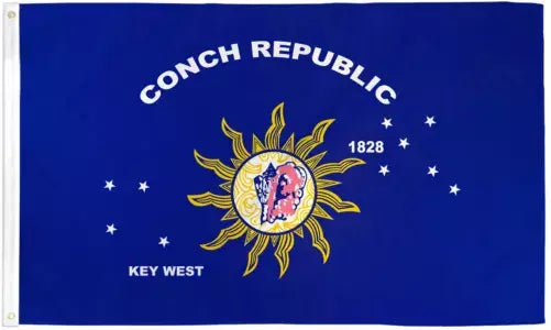 Key West Flag 3x5ft Flag of Conch Republic Conchs Flag 3x5 100D (FI)