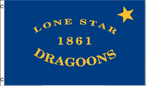 3X5 TEXAS LONESTAR DRAGONS 1861 TEXAS REGIMENT HISTORICAL FLAG BANNER 100D