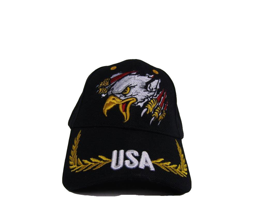 Black Screaming Eagle Claw USA US America American Baseball Cap Hat CAP678 TOPW