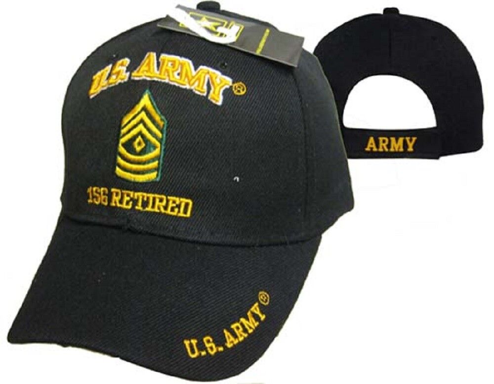 Retired Military Embroidered Adjustable Cap Hat Licensed