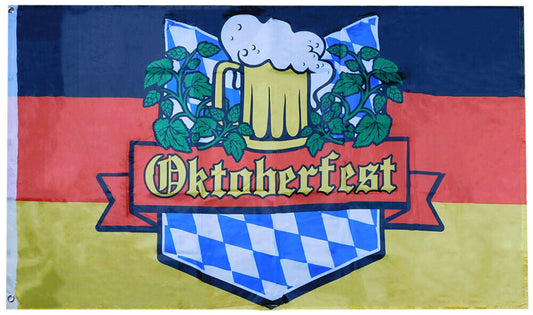 3x5 Happy Oktoberfest Flag Germany Bavaria Beer Fest Bar Octoberfest 5x3 100D