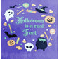 Halloween Is A Real Treat Purple 50x60 50"x60" Soft Plush Fleece Blanket Throw