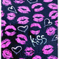 Kiss Kiss Pink & Black 50x60 50"x60" Soft Plush Fleece Blanket Throw