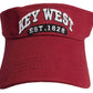 Key Wet Est. 1828 Burgundy Cotton Adjustable Embroidered Cap Hat Visor