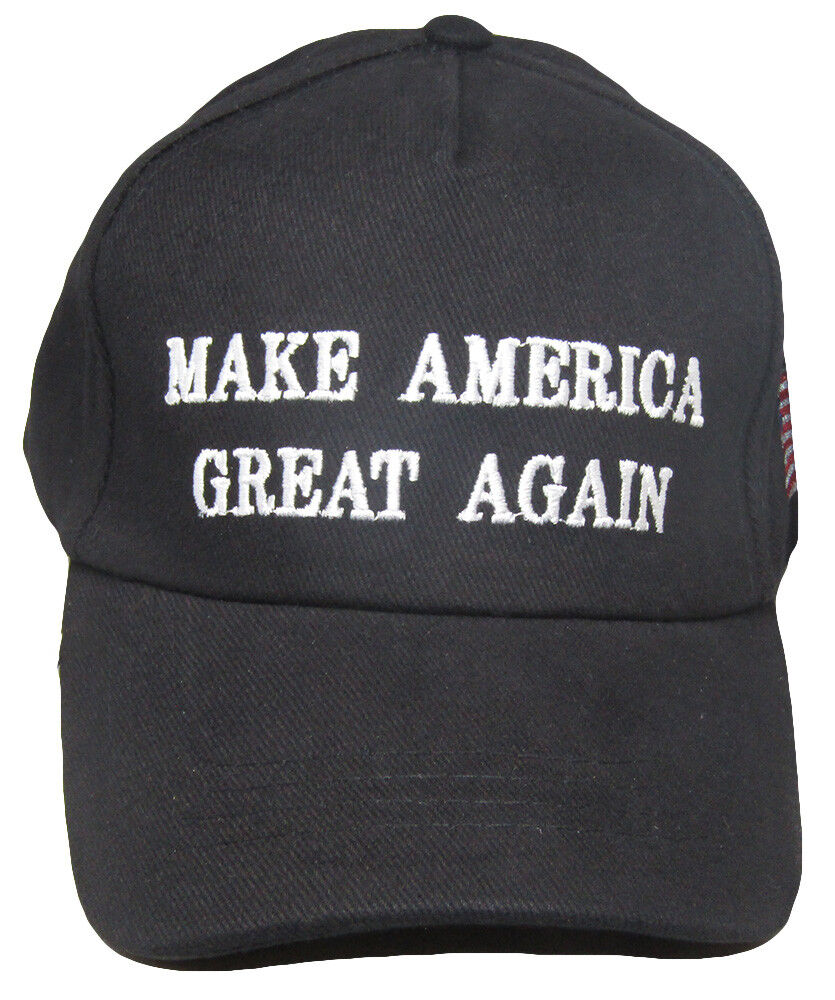 President Trump 2024 Make America Great Black USA American Embroidered Cap Hat