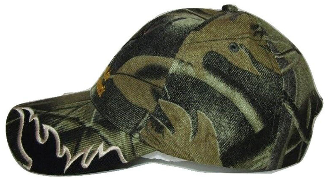 Hunters Will Do Anything For A Buck black Camouflage Deer Embroidered Cap Hat