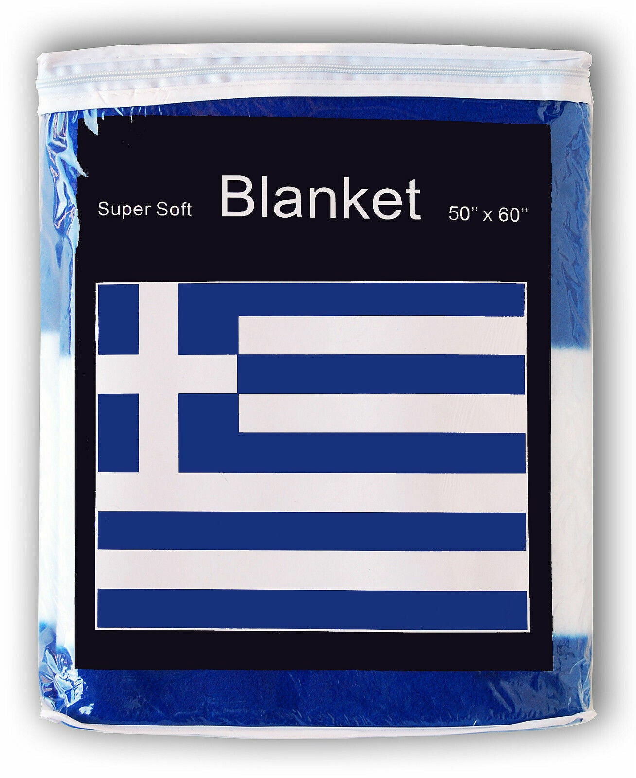 Greece Flag Fleece Blanket 50"x60" Travel Throw Cover Athens Thessaloniki Greek