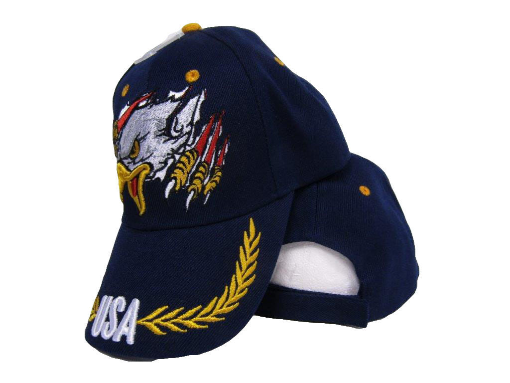 Blue Screaming Eagle Claw USA US America American Baseball Cap Hat CAP678 TOPW