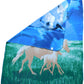 Spirit Horse Looking Down On Two Horses 50x60 Polar Fleece Blanket Throw