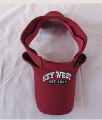 Embroidered Florida Key West EST 1828 RED Conch Republic Visor