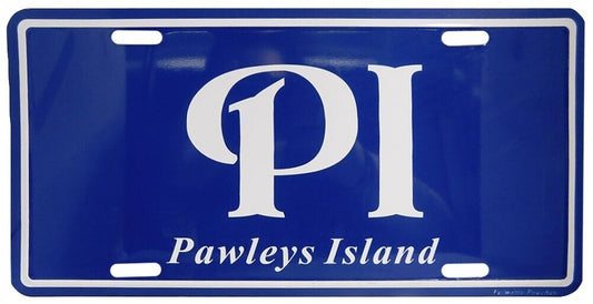 PI Pawleys Island South Carolina Blue & White 6"x12" License Plate