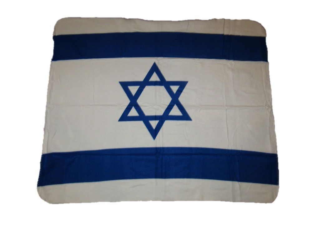 Israel Flag Fleece Blanket 50x60"  Star of David Travel Throw Cover