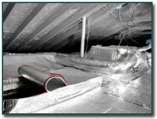 NASATEK Reflective Foam Core Insulation Pipe HVAC Duct Wrap (21"x100')